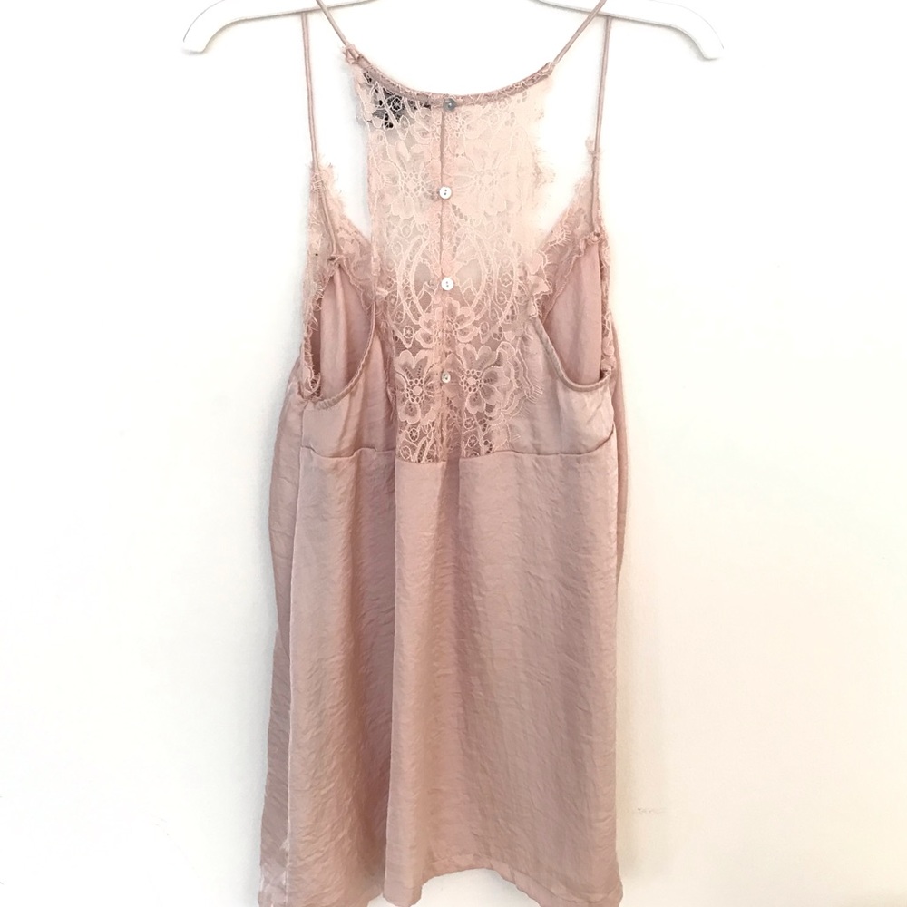 Forever 21 Flowing Tank with Lace Racerback